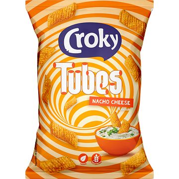 Foto van Croky tubes nacho cheese 100g bij jumbo