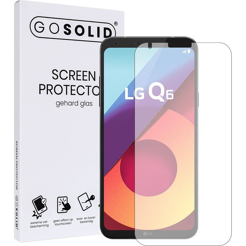 Foto van Go solid! lg q6 screenprotector gehard glas