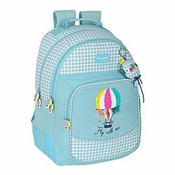 Foto van Schoolrugzak blackfit8 fly with me wit celeste (32 x 42 x 15 cm)