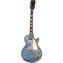 Foto van Gibson original collection les paul standard 50s figured top ocean blue elektrische gitaar met koffer