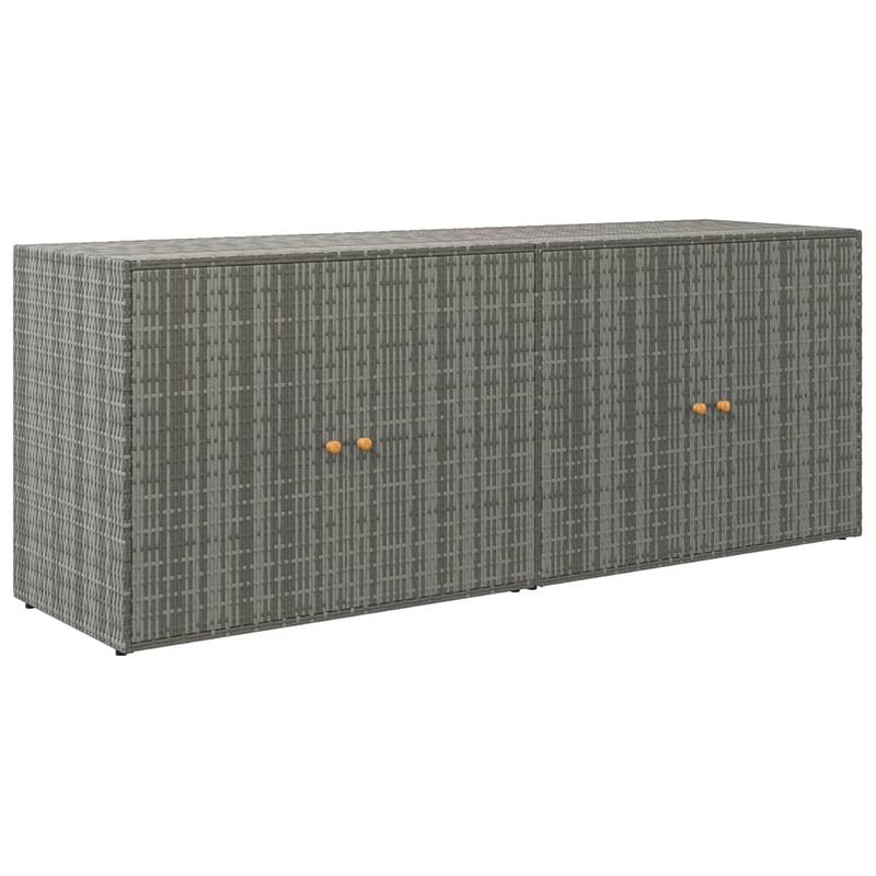 Foto van Vidaxl tuinkast 198x55,5x80 cm poly rattan grijs