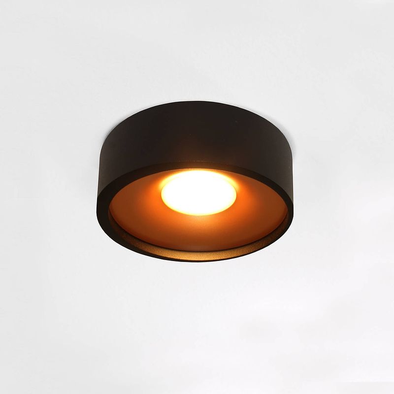 Foto van Lamponline plafondlamp orlando ø 14 cm zwart-goud