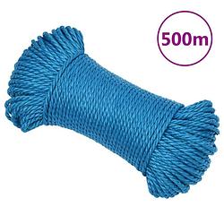 Foto van Vidaxl werktouw 3 mm 500 m polypropeen blauw