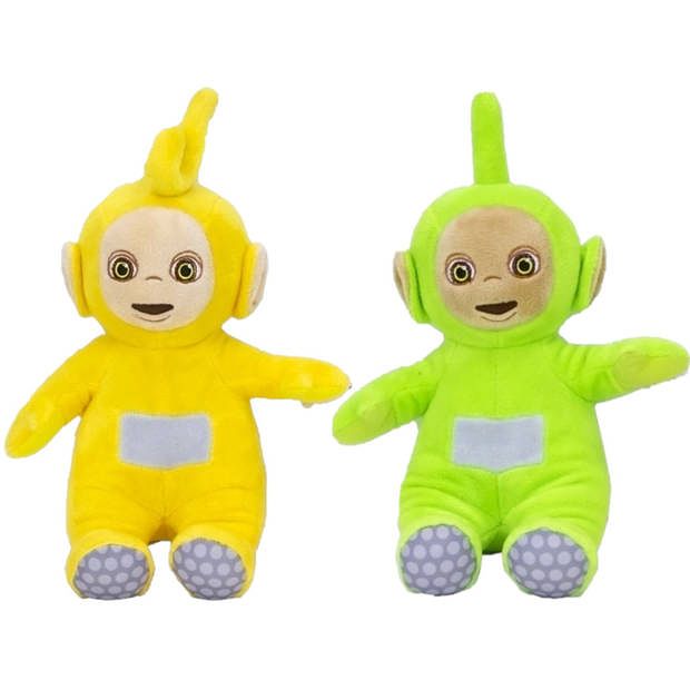 Foto van Pluche teletubbies speelgoed knuffel dipsy en laa laa 25 cm - knuffelpop