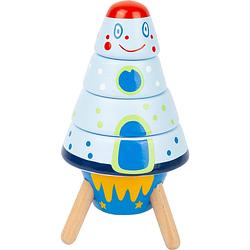 Foto van Small foot stapelraket space hout junior 15 cm 5-delig