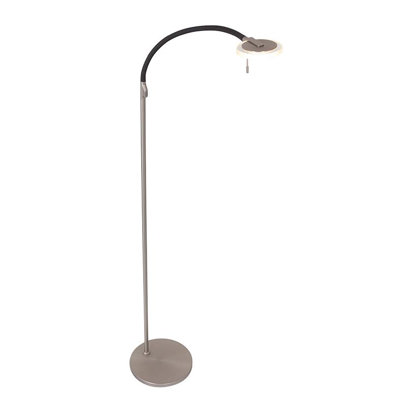 Foto van Moderne vloerlamp - steinhauer - glas - modern - led - l: 45cm - voor binnen - woonkamer - eetkamer - zilver