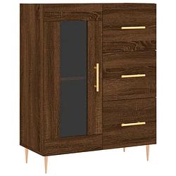 Foto van Vidaxl dressoir 69,5x34x90 cm bewerkt hout bruineikenkleurig