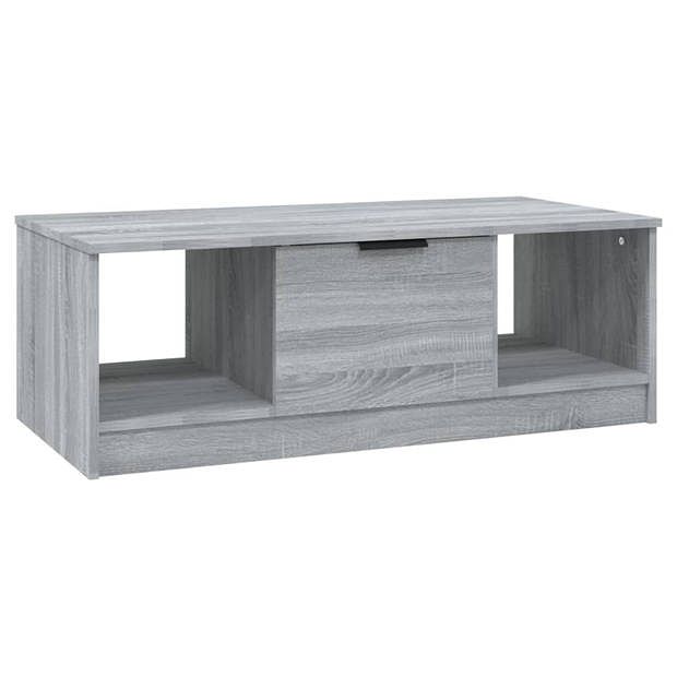 Foto van Vidaxl salontafel 102x50x36 cm bewerkt hout grijs sonoma eikenkleurig