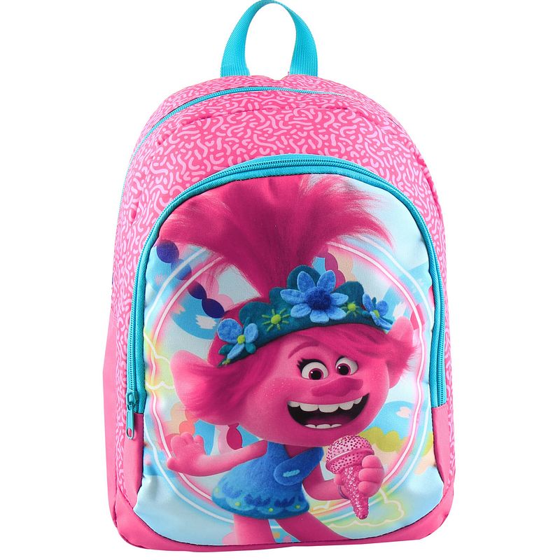 Foto van Dreamworks rugzak trolls junior 15 liter polyester roze/blauw