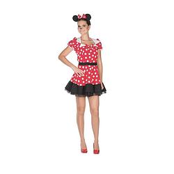 Foto van Rubie's verkleedkostuum mouse lady dames rood/wit