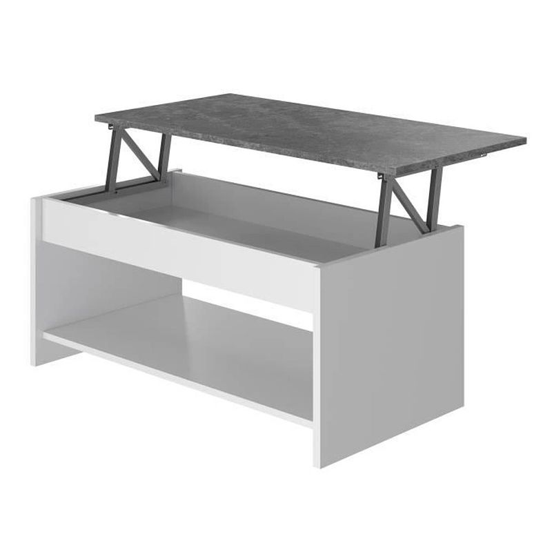 Foto van Happy lifting salontafel - wit en grijs - l 50 cm