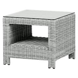 Foto van Vinor sidetable, met glasplaat, zand.