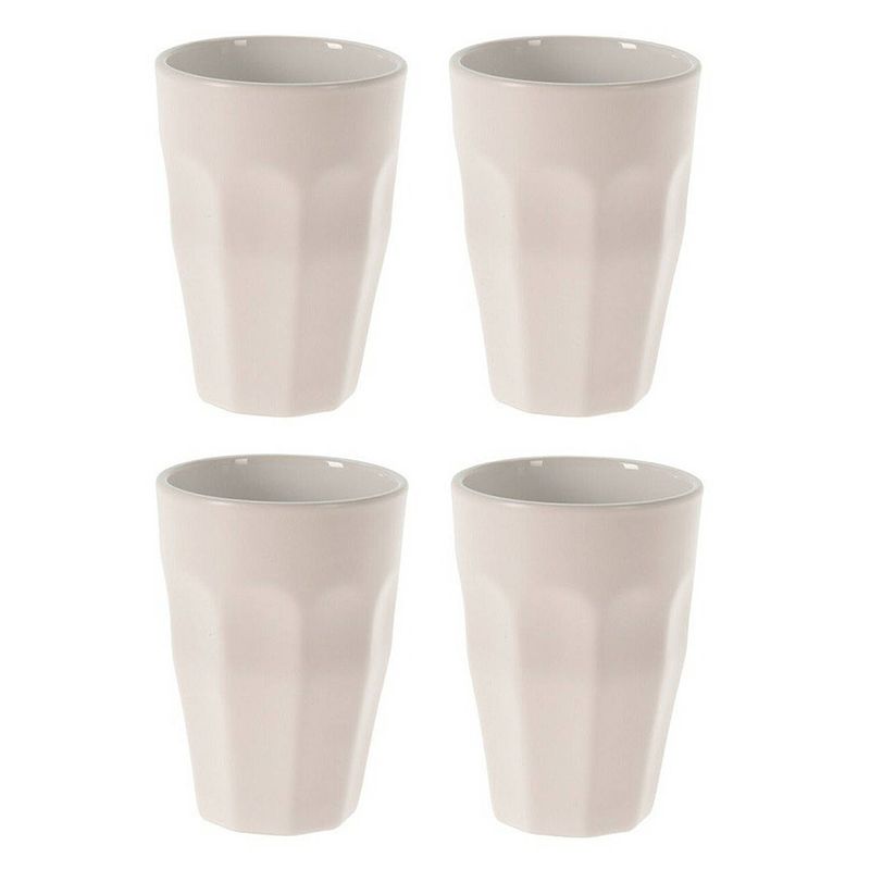 Foto van Excellent houseware thee/koffie mokken - 8x - wit- porselein - 330 ml - bekers