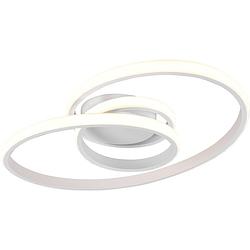 Foto van Led plafondlamp - plafondverlichting - trion sonso - 18.5w - natuurlijk wit 4000k - dimbaar - rond - mat wit - aluminium