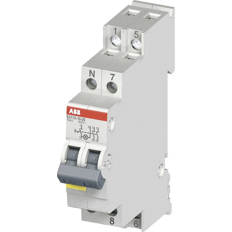 Foto van Abb 2cca703110r0001 uitschakelaar met led 16 a 2x no 250 v/ac, 400 v/ac