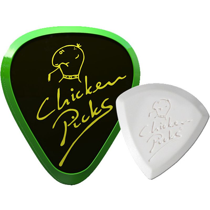 Foto van Chickenpicks tritone iii series bermuda iii 2.1 mm-p plectrums (3 stuks)