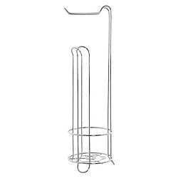 Foto van Wc/toiletrol houder staand zilver 60 cm - toiletrolhouders