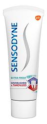 Foto van Sensodyne gevoeligheid & tandvlees extra fresh tandpasta voor gevoelige tanden 75ml bij jumbo