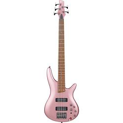 Foto van Ibanez sr305e soundgear pink gold metallic 5-snarige elektrische basgitaar