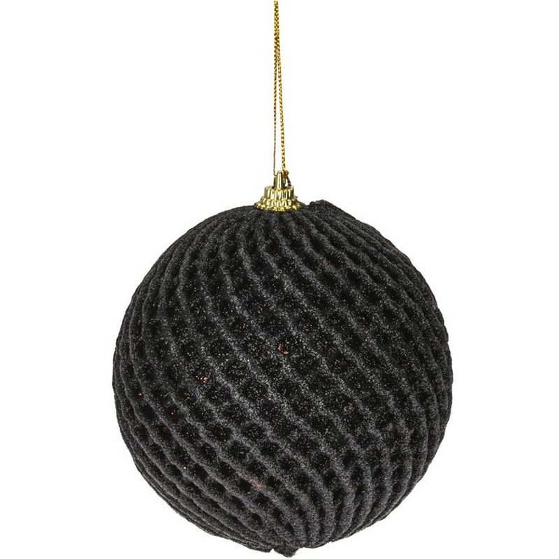 Foto van Nampook - xmas ball glitter 100 mm black