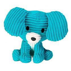 Foto van Lumo stars knuffel dog max junior 15 cm corduroy blauw