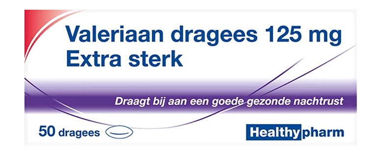 Foto van Healthypharm valeriaan 125mg extra sterk dragees