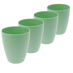 Foto van 4x drinkbekers kunststof 340 ml groen - drinkbekers