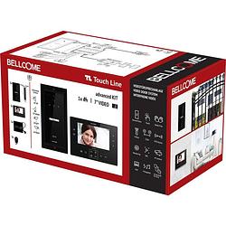 Foto van Bellcome advanced 7 video-kit 1 familie complete set voor video-deurintercom kabelgebonden 8-delig zwart
