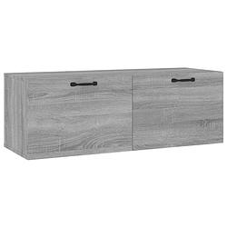 Foto van Vidaxl wandkast 100x36,5x35 cm bewerkt hout grijs sonoma eikenkleurig