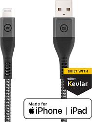 Foto van Bluebuilt usb a naar lightning kabel 1,5m kevlar® zwart