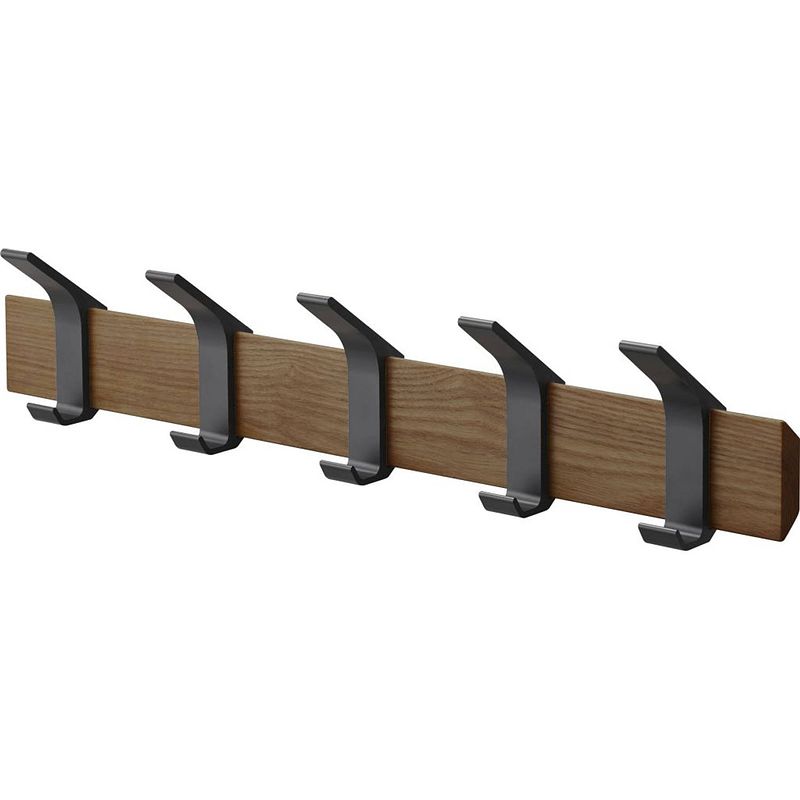 Foto van Yamazaki wall coat rack - rin - brown