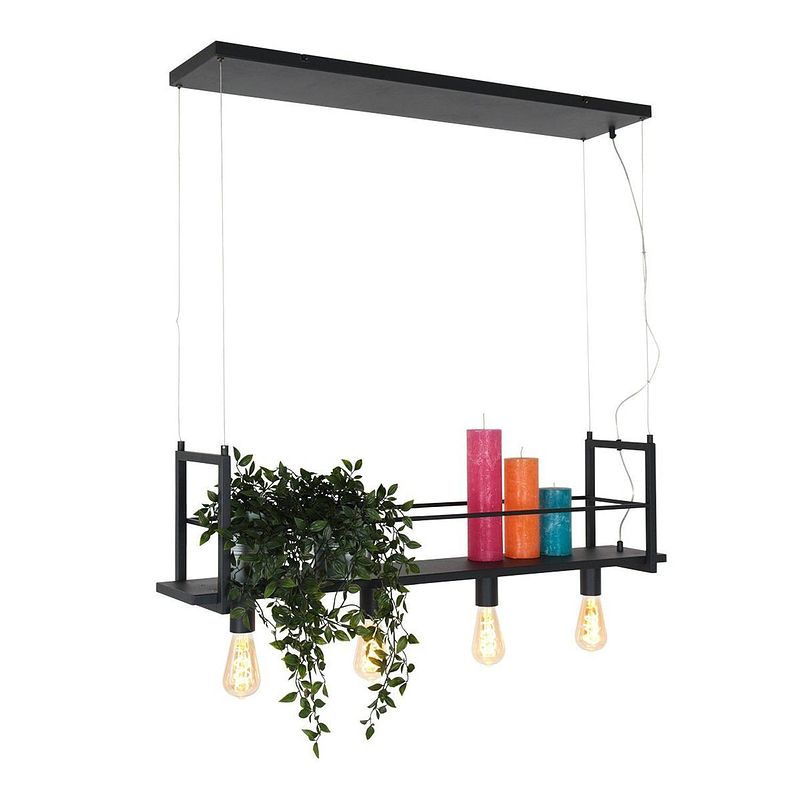 Foto van Steinhauer hanglamp mexlite buckley rek 2983 zwart