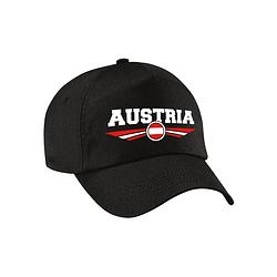 Foto van Oostenrijk / austria landen pet / baseball cap zwart voor kinderen - verkleedhoofddeksels