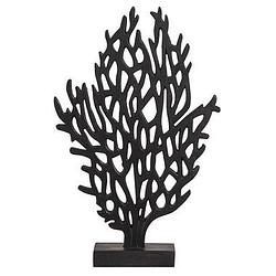 Foto van Decoratief beeld koraal - zwart - polyresin - 35x23x7 cm - leen bakker