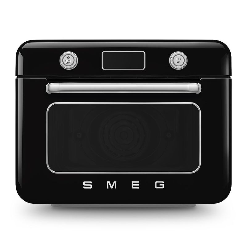 Foto van Smeg cof01bleu combi stoomoven zwart