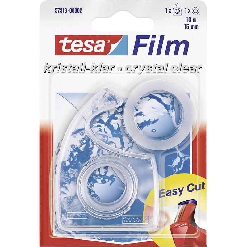 Foto van Tesa tesa 57318-00002-04 tesafilm kristall-klar transparant (l x b) 10 m x 15 mm 1 stuk(s)