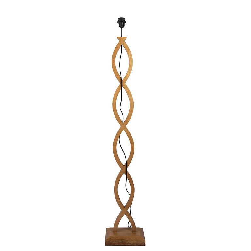 Foto van Clayre & eef vloerlamp 24x18x136 cm bruin hout staande lamp staanlamp bruin staande lamp staanlamp