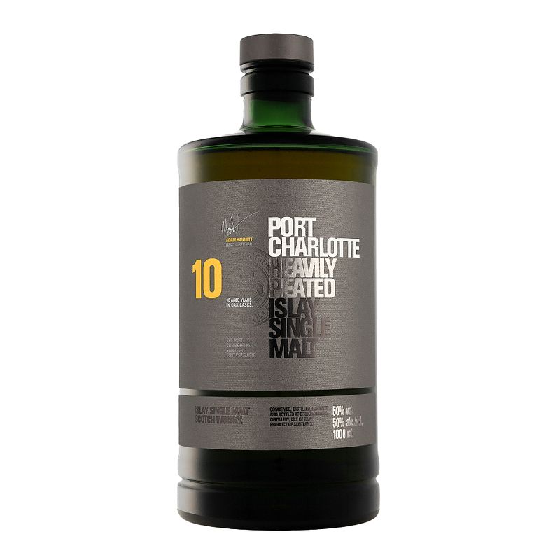 Foto van Bruichladdich 10 years port charlotte 1ltr whisky + giftbox