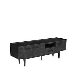 Foto van Label51 tv-meubel cali - zwart - acaciahout - 170 cm