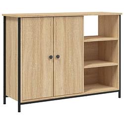 Foto van Vidaxl dressoir 100x33x75 cm bewerkt hout sonoma eikenkleurig