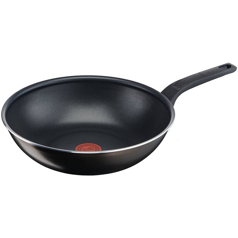 Foto van Tefal wokpan cook & clean 28 cm aluminium zwart