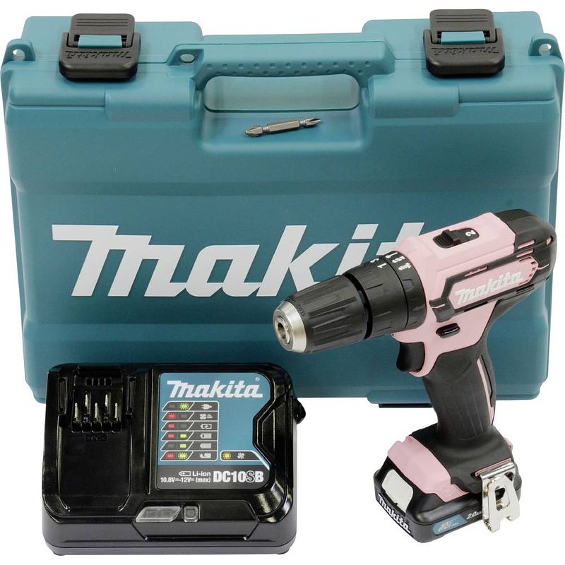 Foto van Makita makita 2 snelheden-accu-klopboor/schroefmachine incl. accu, incl. lader, incl. koffer