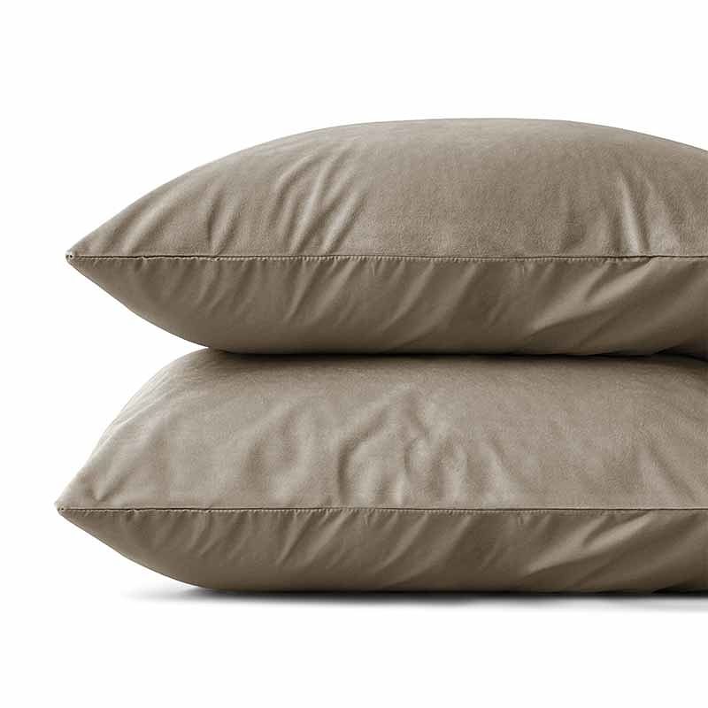 Foto van Sleeptime 2-pack: velvet kussensloop taupe