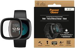 Foto van Panzerglass anti-bacterial fitbit versa 4 screenprotector glas zwart