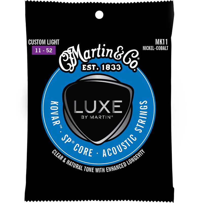 Foto van Martin strings luxe mk11 kovar sp core nickel cobalt custom light 11-52 snarenset voor westerngitaar