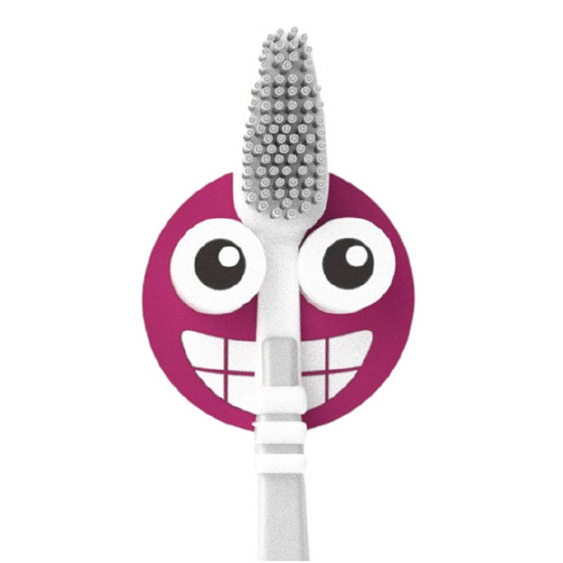 Foto van Balvi tandenborstelhouder emoji 4,7 cm pvc paars