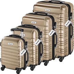 Foto van Tectake® - kofferset mila 4-delig met bagageweegschaal en bagagelabel - champagne