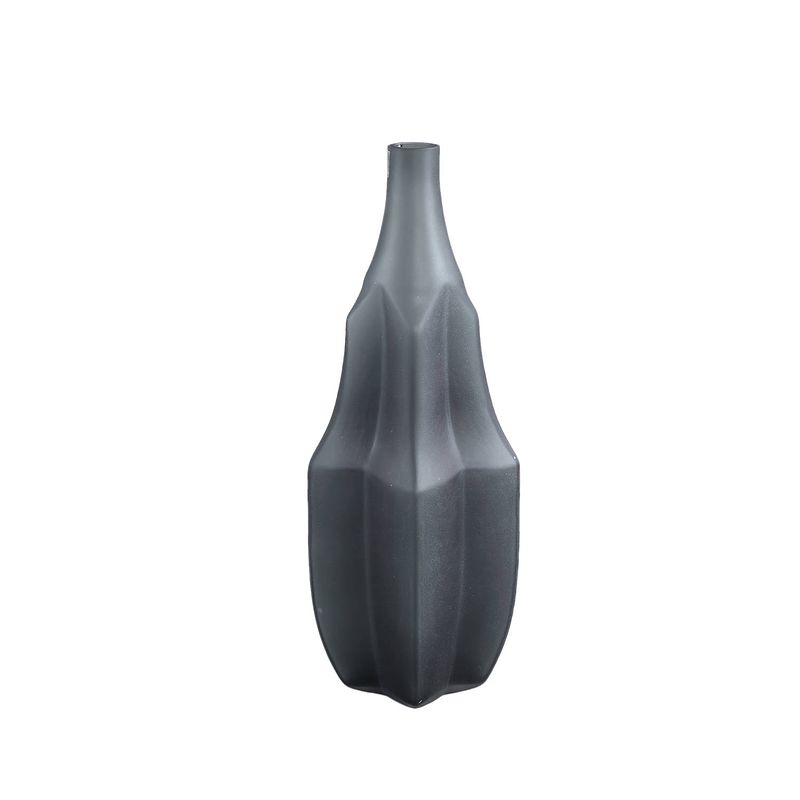 Foto van Ptmd robbin grey glass vase angualr winged s