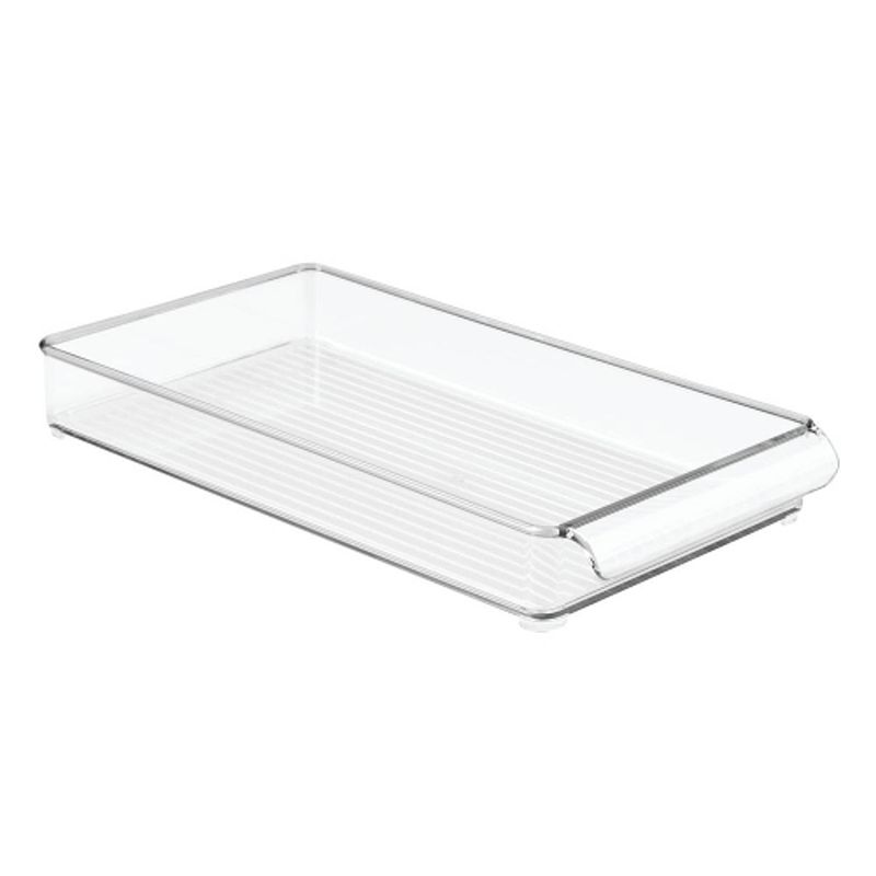 Foto van Idesign - koelkast organizer, laag, 20.3 x 36.8 x 5.1 cm, stapelbaar kunststof, transparant - idesign fridge binz