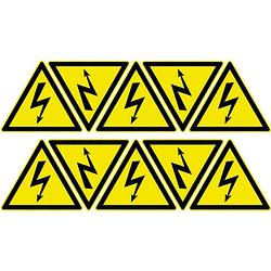 Foto van Waarschuwingsbord waarschuwing hoogspanning! zelfklevende folie te connectivity essw 7-1768019-9 10 stuk(s)